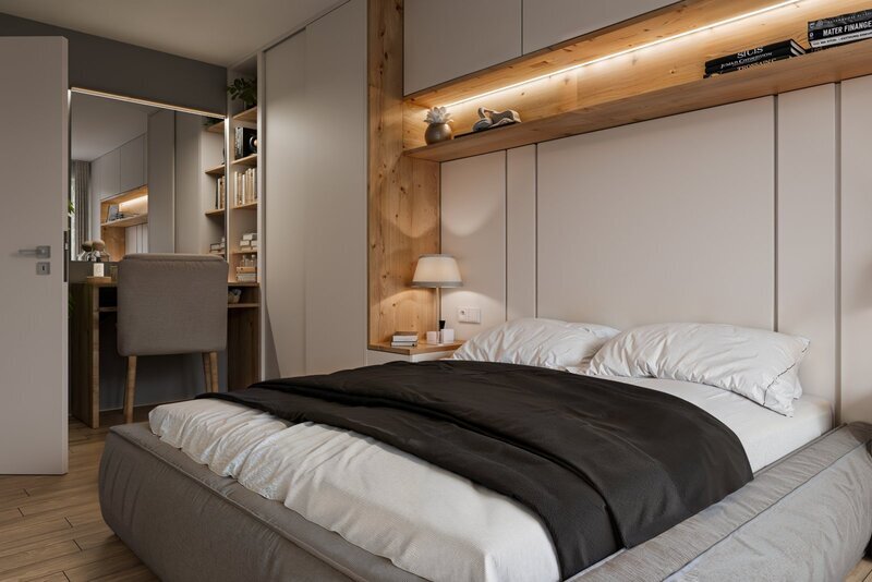 BYT 2.02 - dispozice 2+kk, 79 m2, balkon směrem ke Stromovce