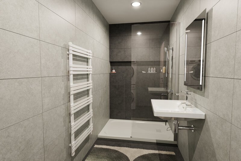 BYT 3.04 - dispozice 2+kk + šatna, 77 m2, balkon směrem ke stromovce