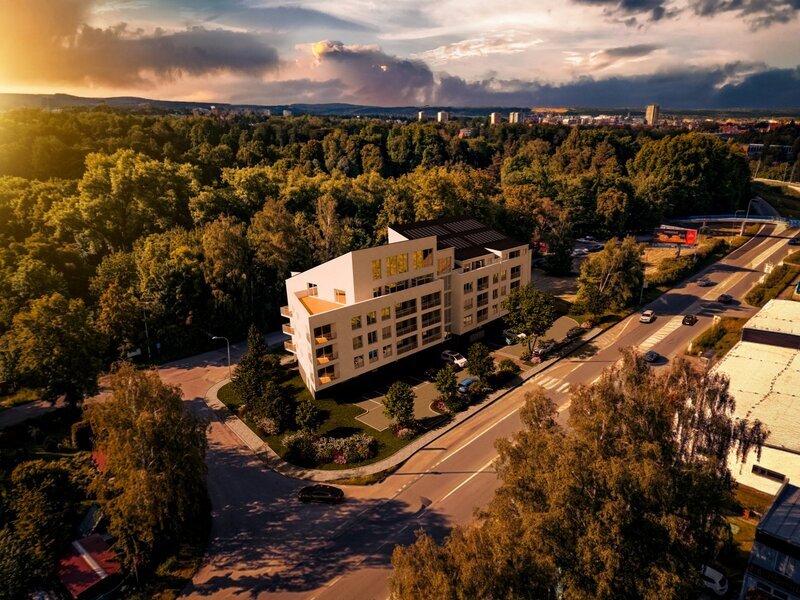 BYT 4.09 - dispozice 3+kk Mezonet, 84 m2, terasa směrem k Č.Budějovicím