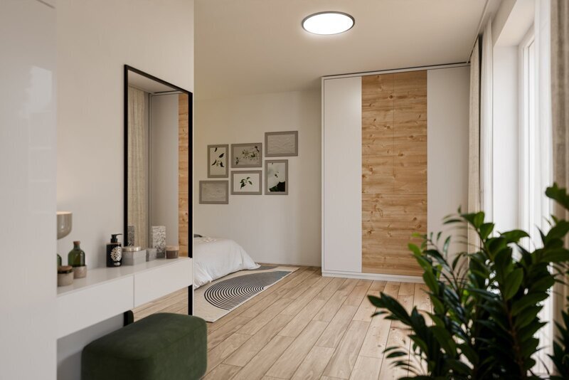 BYT 4.09 - dispozice 3+kk Mezonet, 84 m2, terasa směrem k Č.Budějovicím