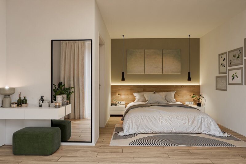 BYT 4.09 - dispozice 3+kk Mezonet, 84 m2, terasa směrem k Č.Budějovicím