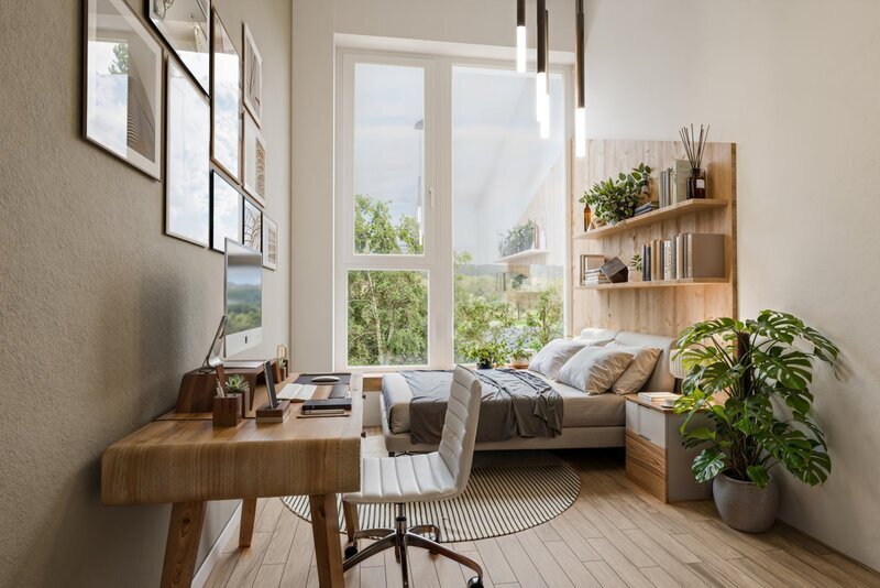 BYT 4.09 - dispozice 3+kk Mezonet, 84 m2, terasa směrem k Č.Budějovicím