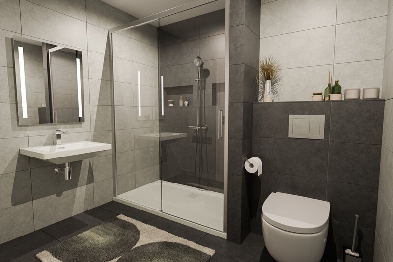 BYT 4.04 - dispozice 4+kk, Mezonet, 133 m2, terasa směrem ke Stromovce