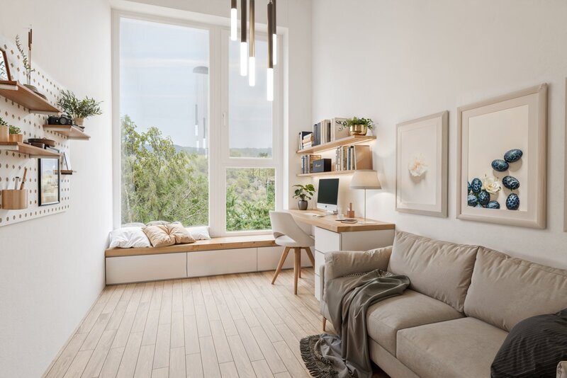 BYT 4.03 - dispozice 3+kk, Mezonet, 90 m2, terasa směrem ke Stromovce